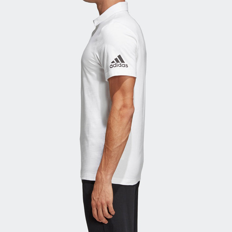 Men's adidas Sports POLO Short Sleeve White Polo Shirt DT1450