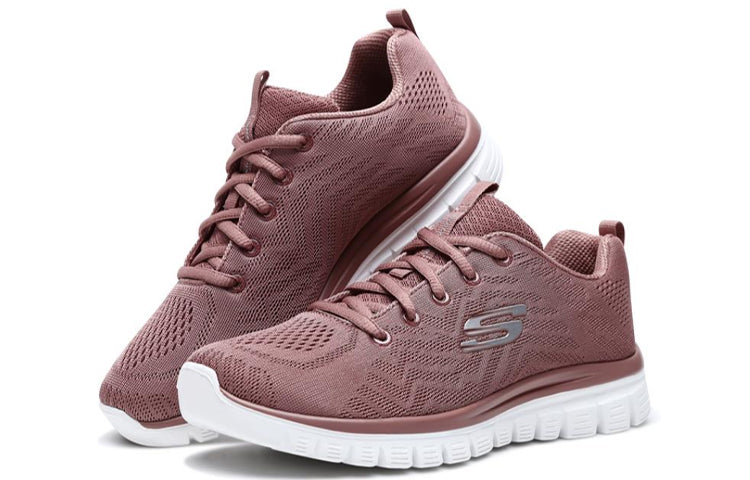 (WMNS) Skechers Graceful Get Connected Sneakers Pink/White 12615-MVE