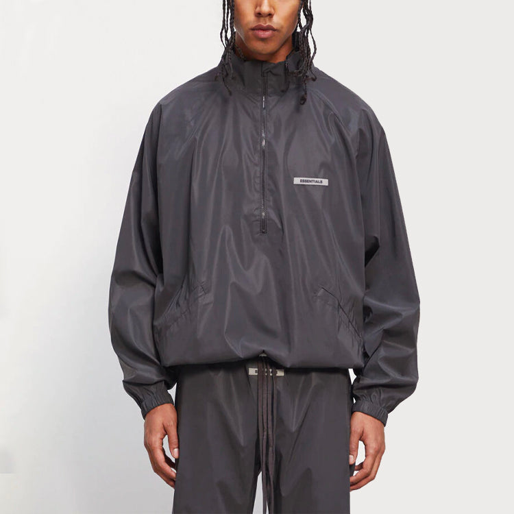 Fear of God Essentials FW20 Reflective Half Zip Track Pullover Black 0202250500024001