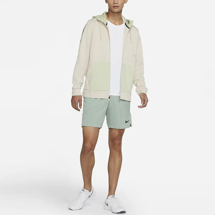 Men's Nike Dri-FIT Colorblock Zipper Knit Training Sports Jacket Light Olive Green DD1965-141