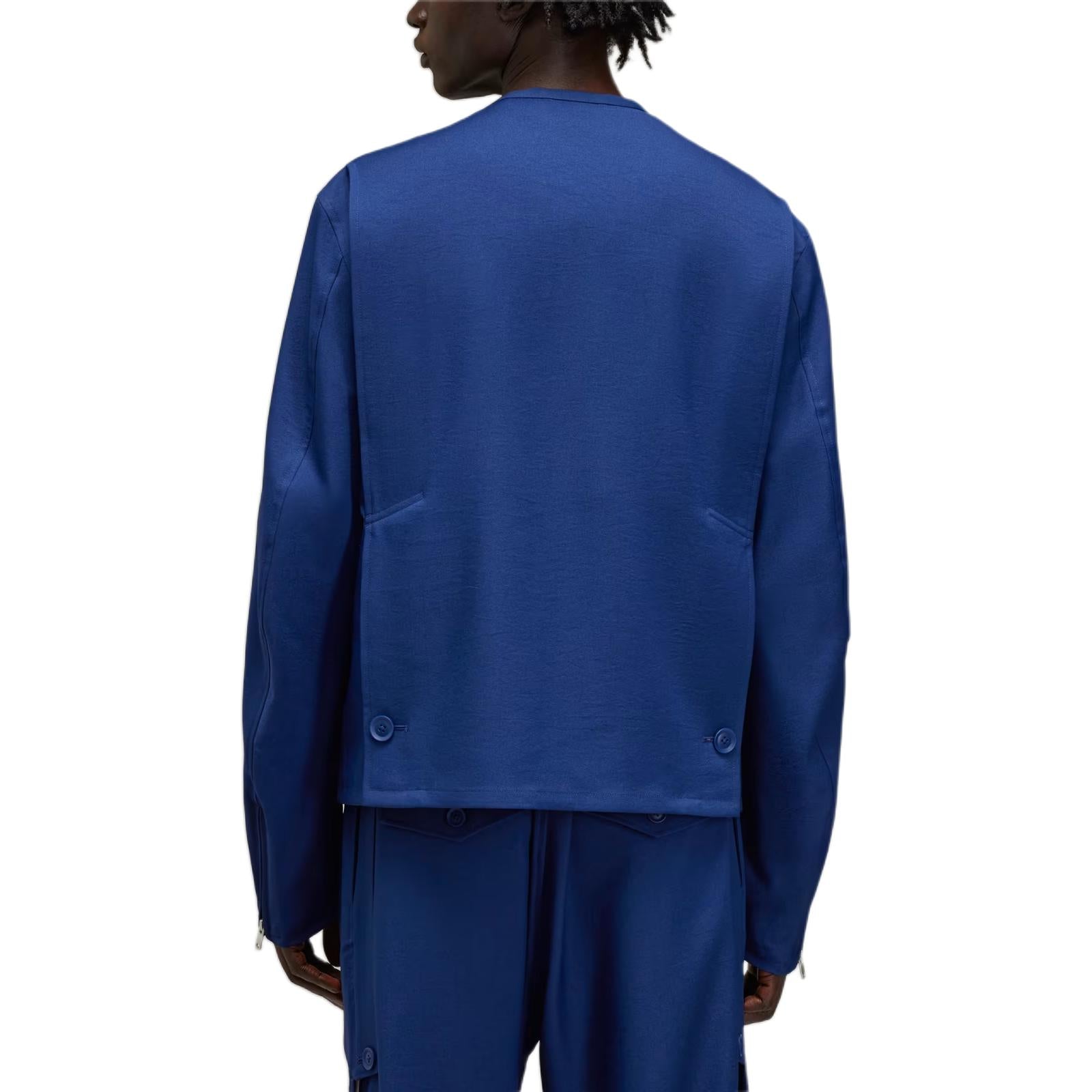 adidas Y-3 Mesh 3-Stripes Track Top Asia Sizing 'Dark Blue' JM7795
