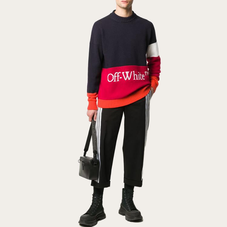 Men's Off-White Alphabet logo Knit OMHE048E20KNI0014525