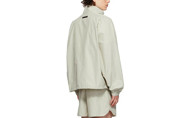 Fear of God Essentials FW21 Half-zip Track Jacket Green/Concrete FOG-FW21-105