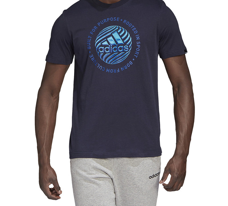 adidas M HYPRRL SLGN T Sports Training Short Sleeve Blue GD5885