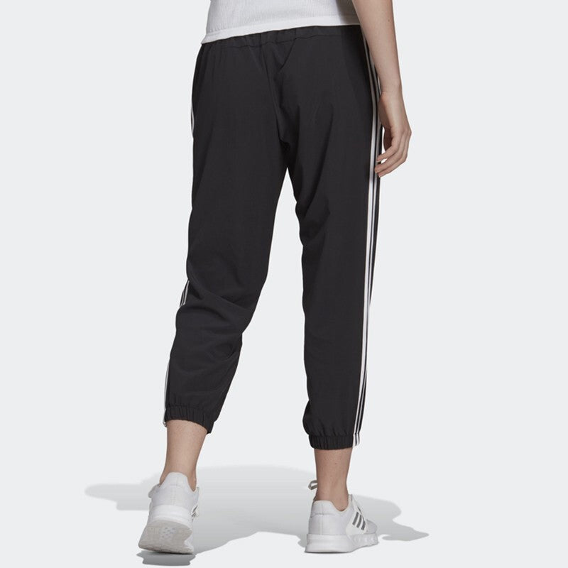 (WMNS) adidas Essentials Woven 3-Stripes 7/8 Pants Asia Sizing 'Black' GR9605