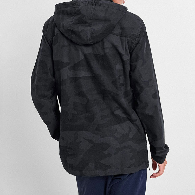 Men's Vans Cargo Big Pocket Sports Camouflage Jacket Black VN0A49P929B