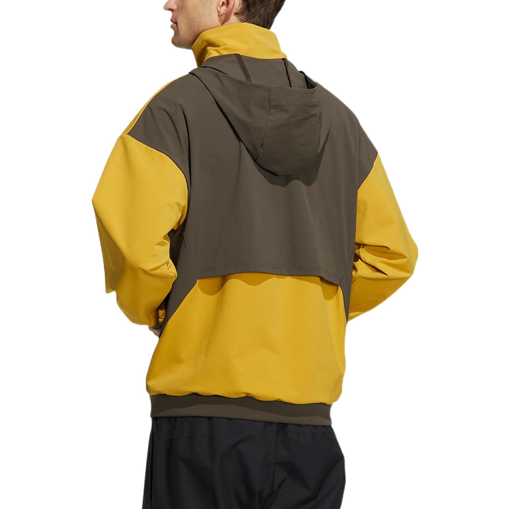 adidas Terrex Voyg Trans J Printing Logo Zipper Stand Collar Sun Protection Jacket Yellow HN2028