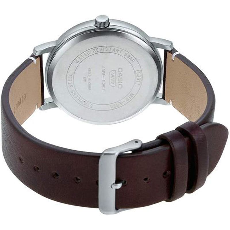 CASIO Sports Quartz Waterproof Mens Brown Analog MTP-E171L-5EVDF
