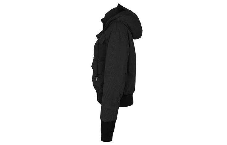 KENZO Solid Color Multiple Pockets Hooded Jacket Black FA62OU068562-99