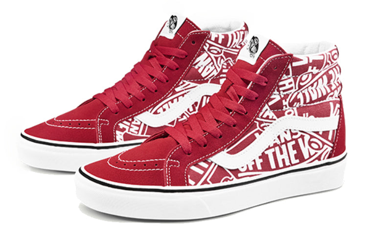 Vans SK8-HI Rrissue Retro High Top Casual Skate Shoes Unisex Red White VN0A2XSBUKL