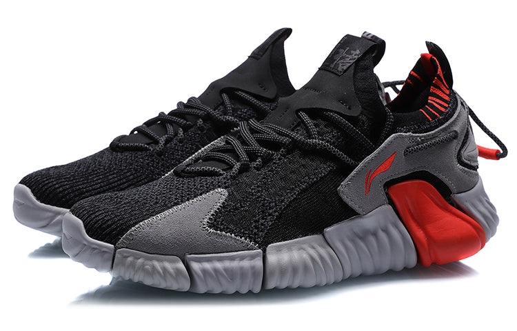 Li-Ning WuKong Ace Low Paris Fashion Week 'Black Grey Red' AGLP111-8