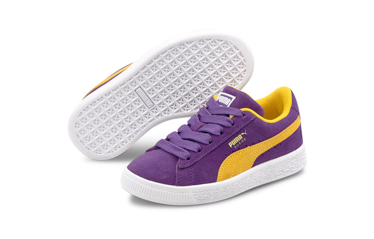 (PS) PUMA Suede Teams Leisure Board Shoes Purple 380566-03