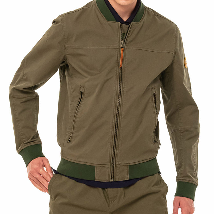 Men's Timberland Logo Pocket Zipper Jacket Forest Green A29WCA58