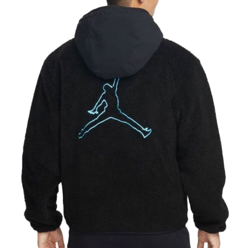 Air Jordan Brand Patch Zipper Hoodie Men's Black FB1908-010
