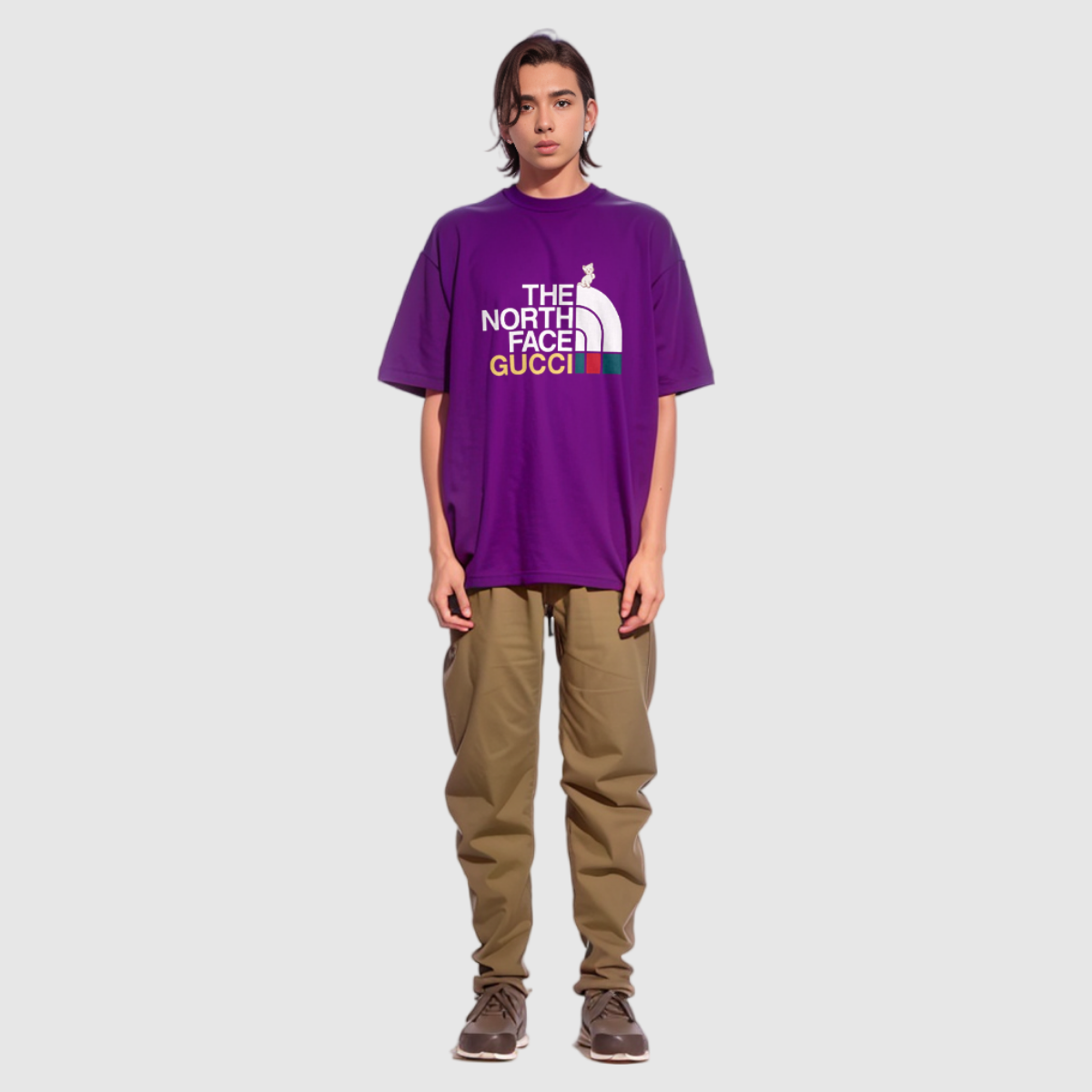 Gucci x THE NORTH FACE Logo Tee 'Purple' 616036-XJDRD-5137