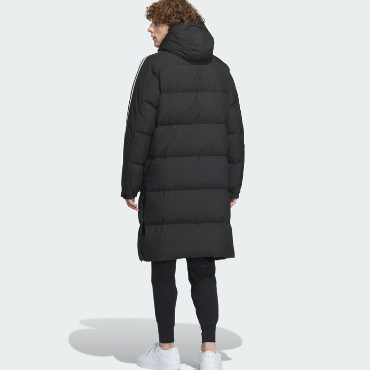 adidas 3-Stripes Long Down Jackets 'Black' IT8714