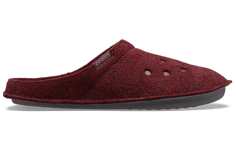 Crocs Classic Casual Thicken Stay Warm Unisex Wine Red Slippers 203600-60U