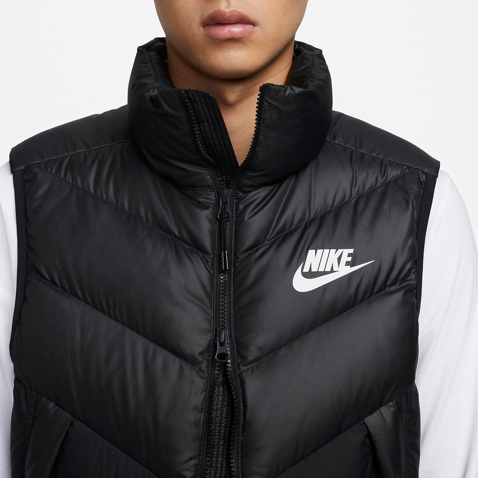 Nike Windproof Warm Stand Collar Down Vest 'Black' DV0757-010