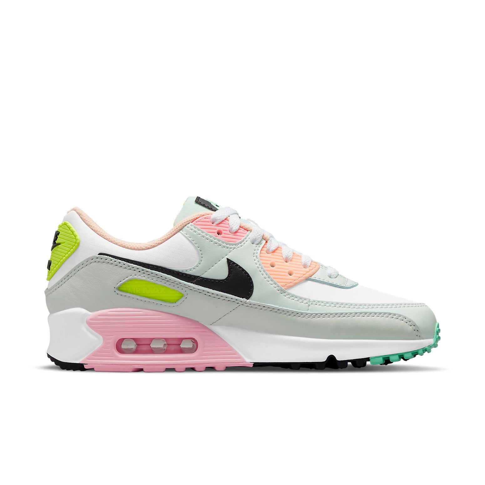 (WMNS) Nike Air Max 90 'White Volt Green Glow' CZ1617-100