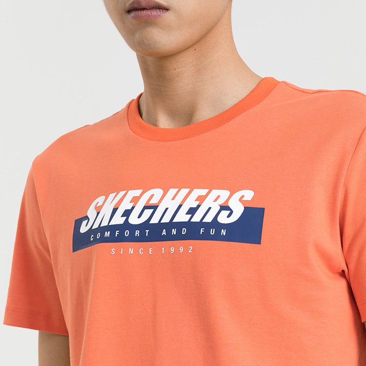 Men's Skechers Printing Short Sleeve t Red C219M025-00H9