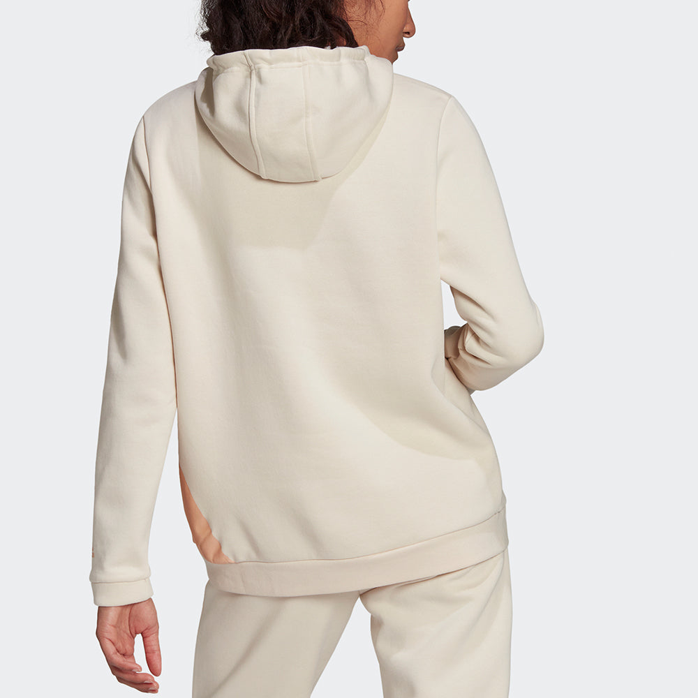 (WMNS) adidas Colorblock Large Logo Sports Hoodie Creamy White HI1205