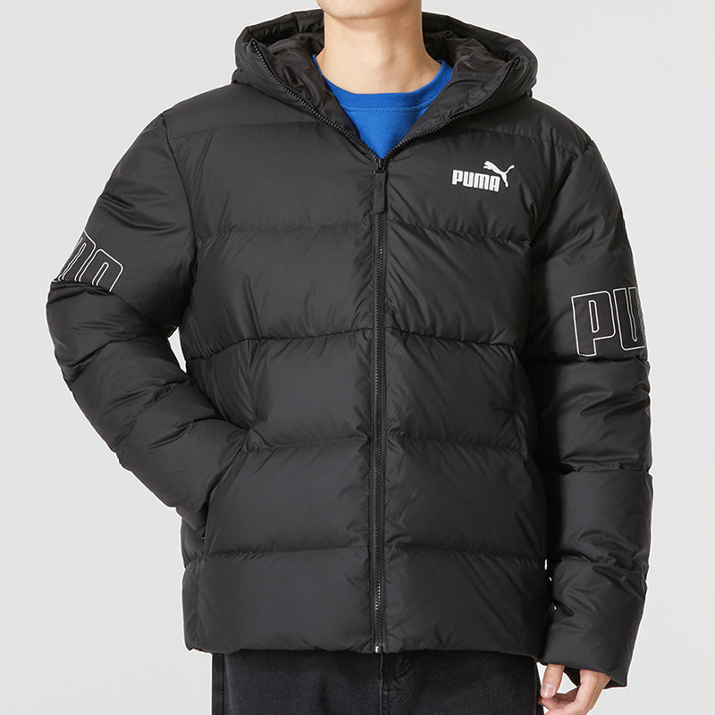 PUMA Power Hooded Down Puffer Jacket 'Black' 676032-01