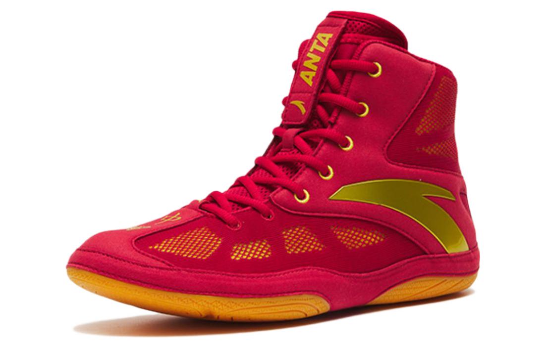ANTA High Top Wrestling Shoes 'Red Yellow' 41131306-1