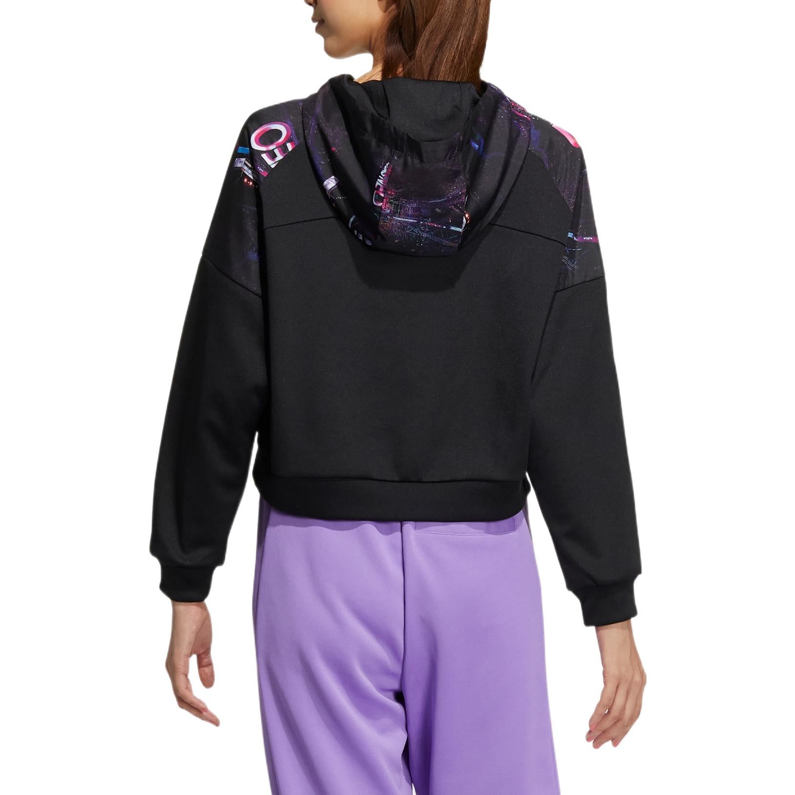 (WMNS) adidas Neo Basketball Hoodies 'Black' IA6807