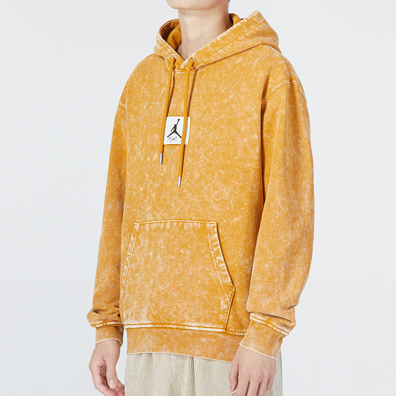 Men's Air Jordan Tie Dye Logo Athleisure Casual Sports Pullover Yellow DR3088-712