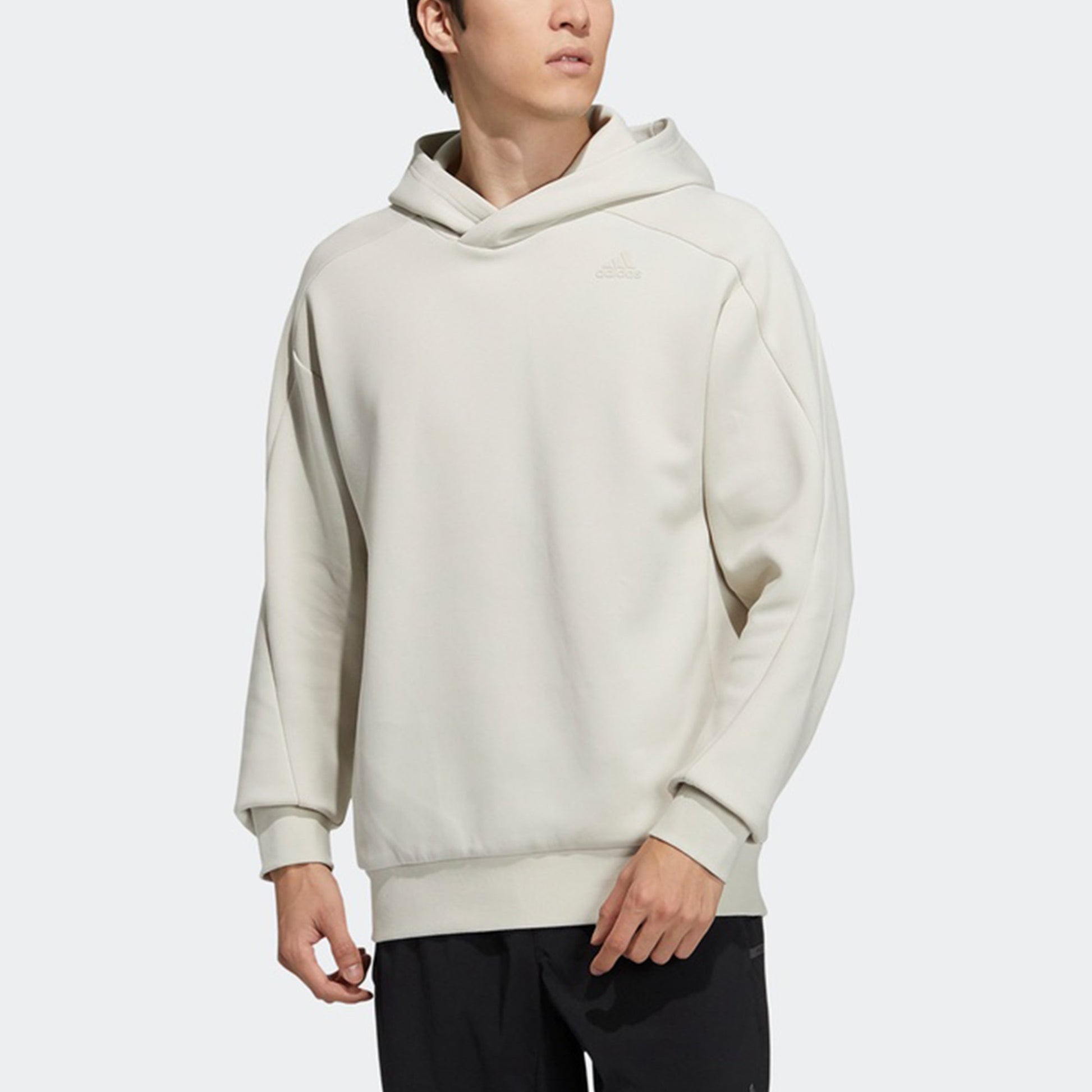 Men's adidas Th Mask Hoody Sports Pullover Creamy White H39297