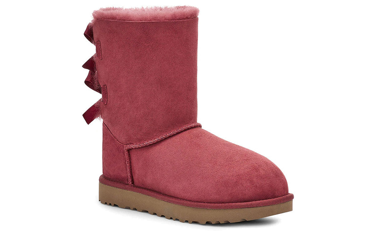 (WMNS) UGG Bailey Bow II Snow Boots Red 1016225-TSRD