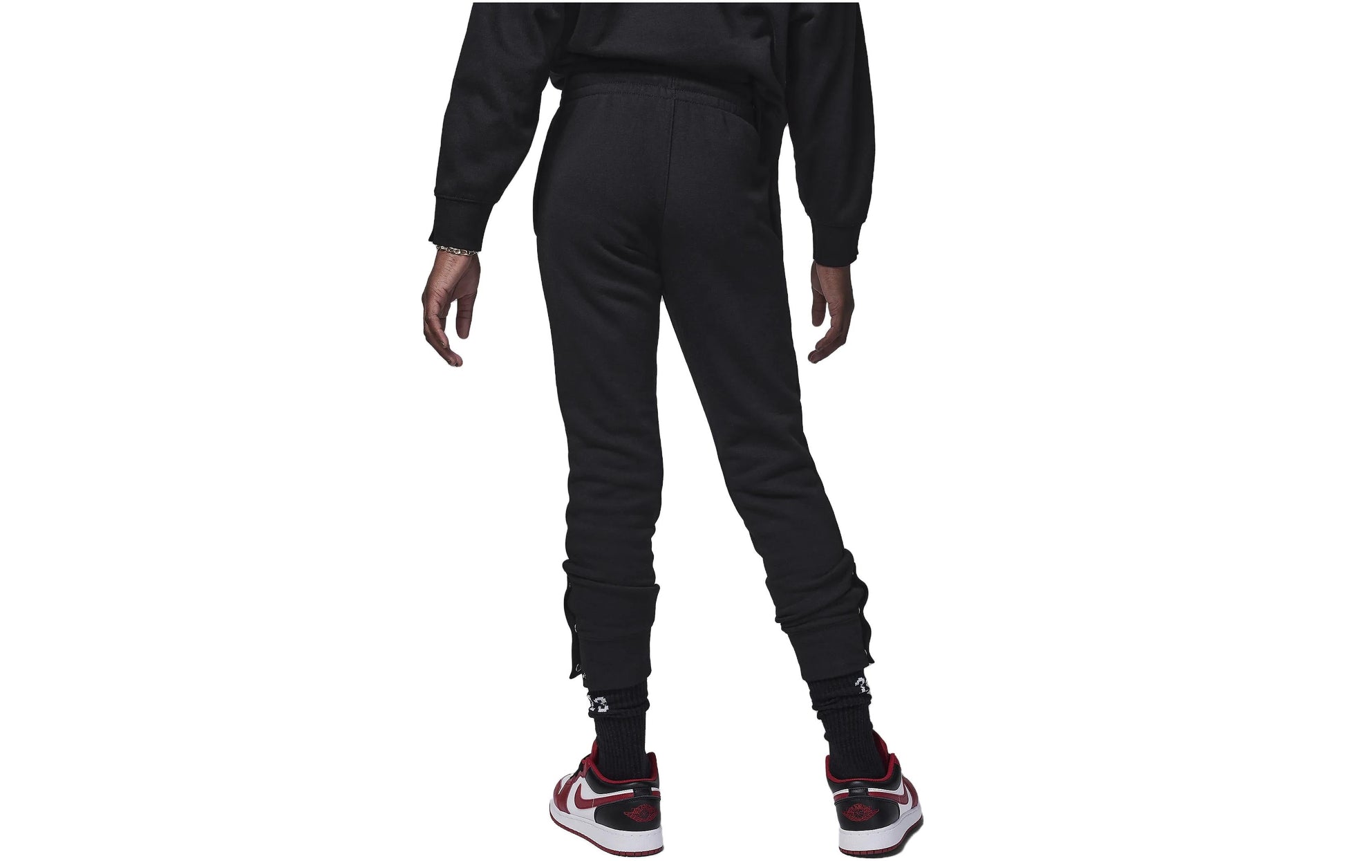 (GS) Air Jordan Take Flight Snap Sweatpants 'Black' 45C809-023