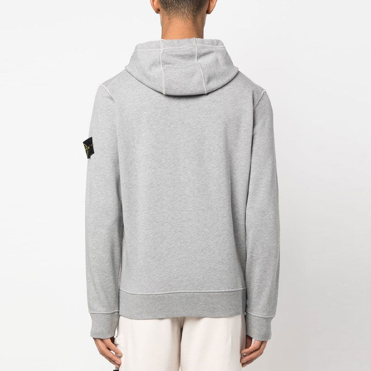 STONE ISLAND Garment Dyed Popover Hoodie 'Grey Marl' 101564151-A0M64
