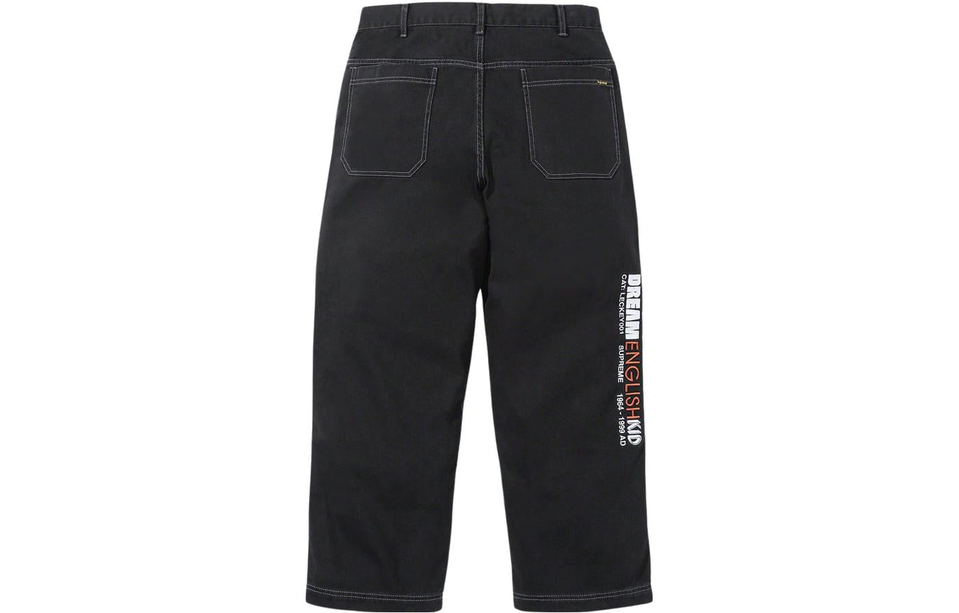 Supreme x Mark Leckey FW23 Week4 Dream English Kid Twill Panel Pants 'Black' SUP-FW23-088