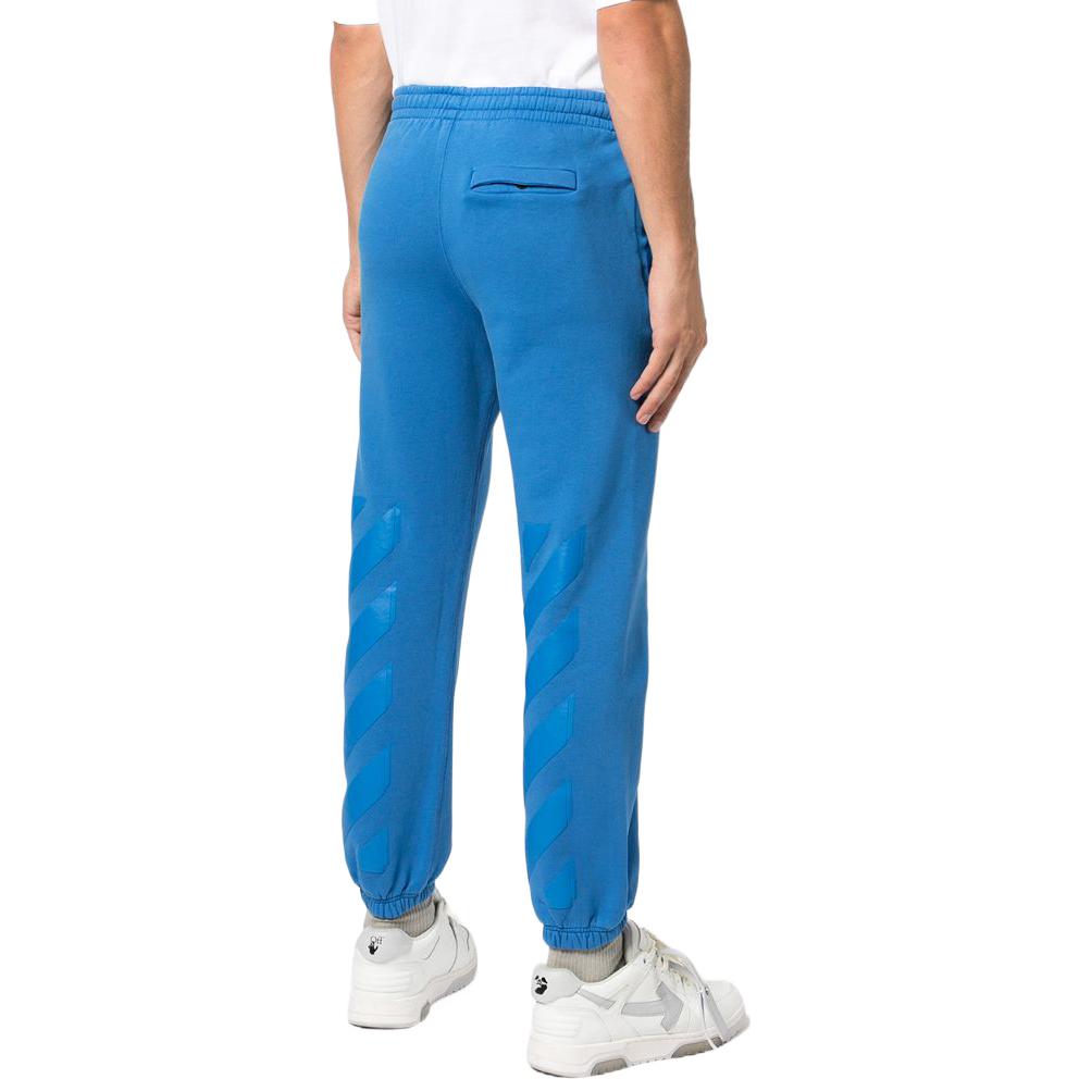 Men's Off-White SS22 Stripe Logo Printing Casual Sports Pants/Trousers/Joggers Version Blue OMCH030F22FLE00145454545