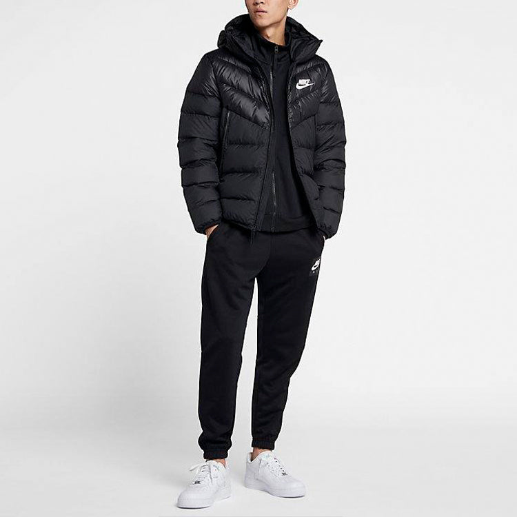 Nike Nsw Windrunner Down Fill Stay Warm Solid Color hooded down Jacket Black 928834-010