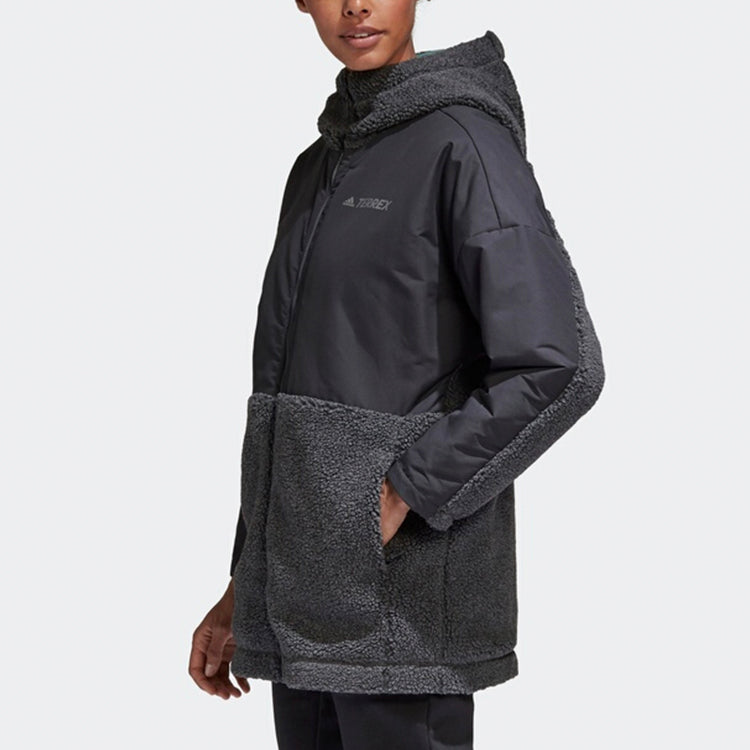 (WMNS) adidas Xplr Sher Par Hooded Jacket Gray GI7635