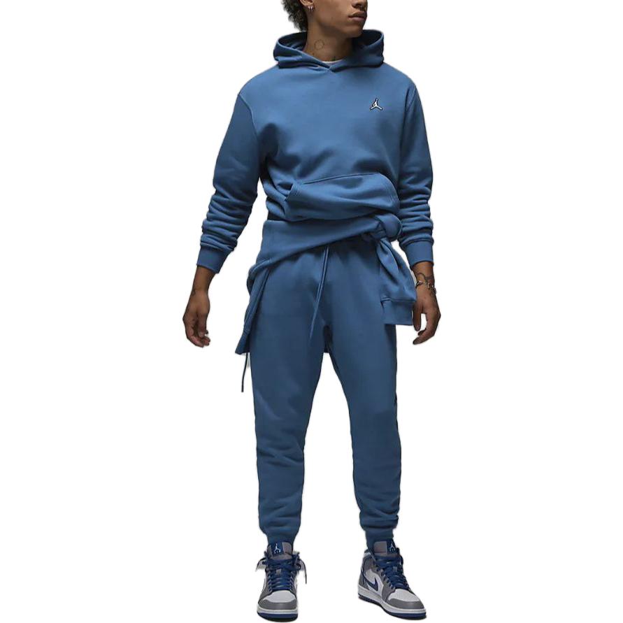 Air Jordan Logo Fleece Pullover Hoodie 'Blue' DQ7466-206