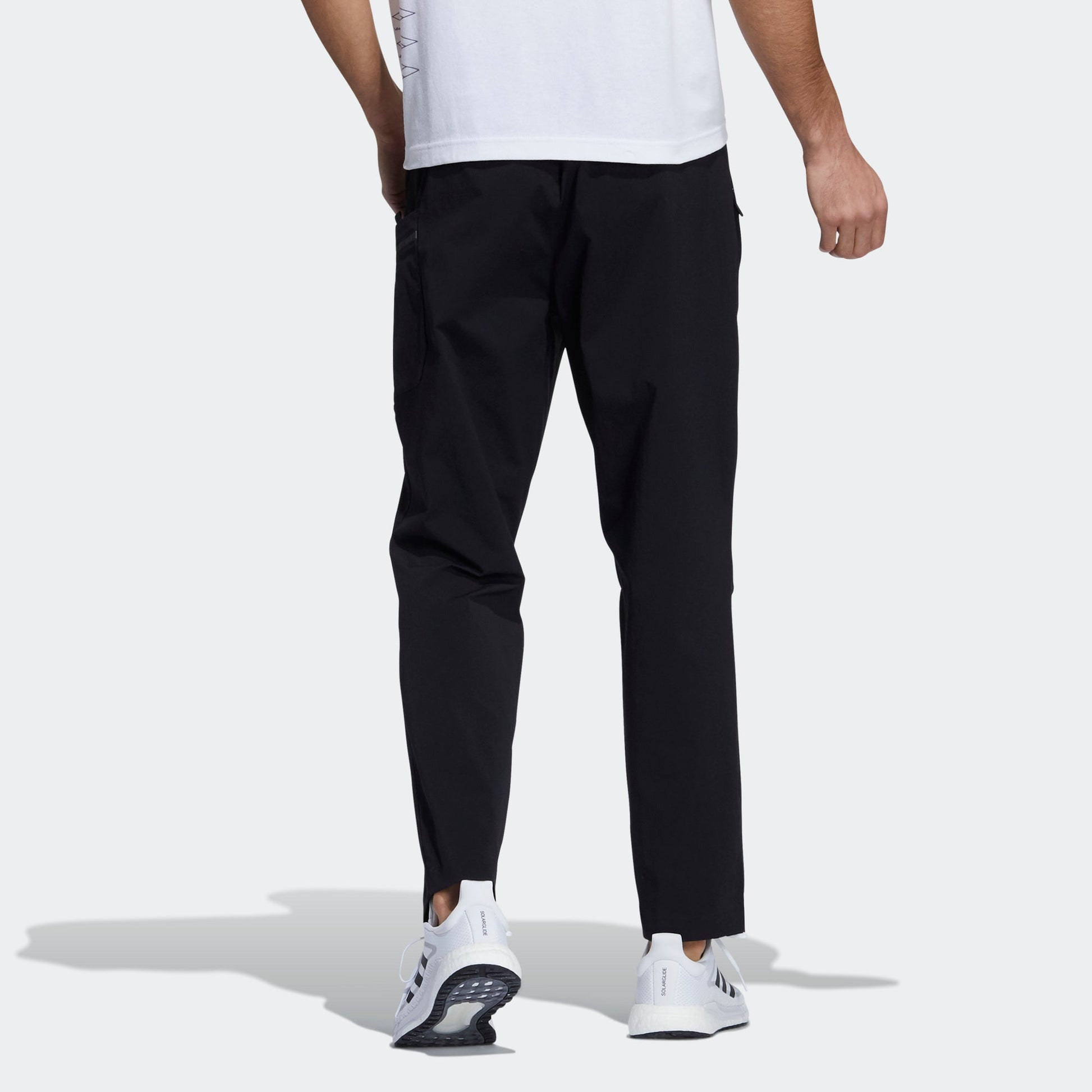 adidas Th Wv Pkt Pnt Slim Fit Solid Color Sports Long Pants Black H40197