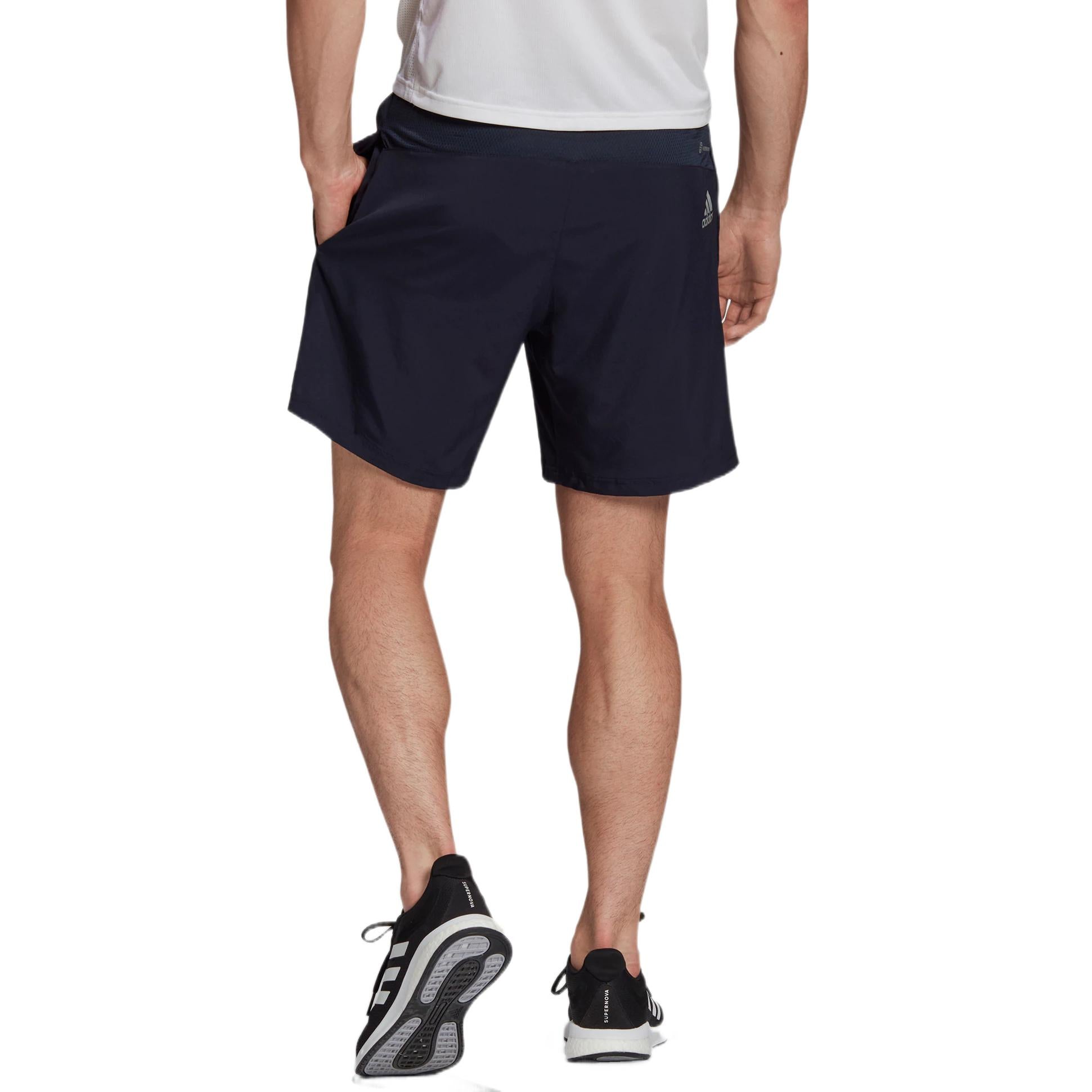 Men's adidas Alphabet Logo Printing Woven Thin Breathable Sports Shorts Ink Blue HB7474