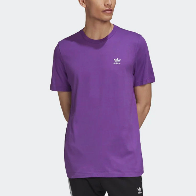 adidas originals Casual Sports Round Neck Pullover Short Sleeve Purple GD2549