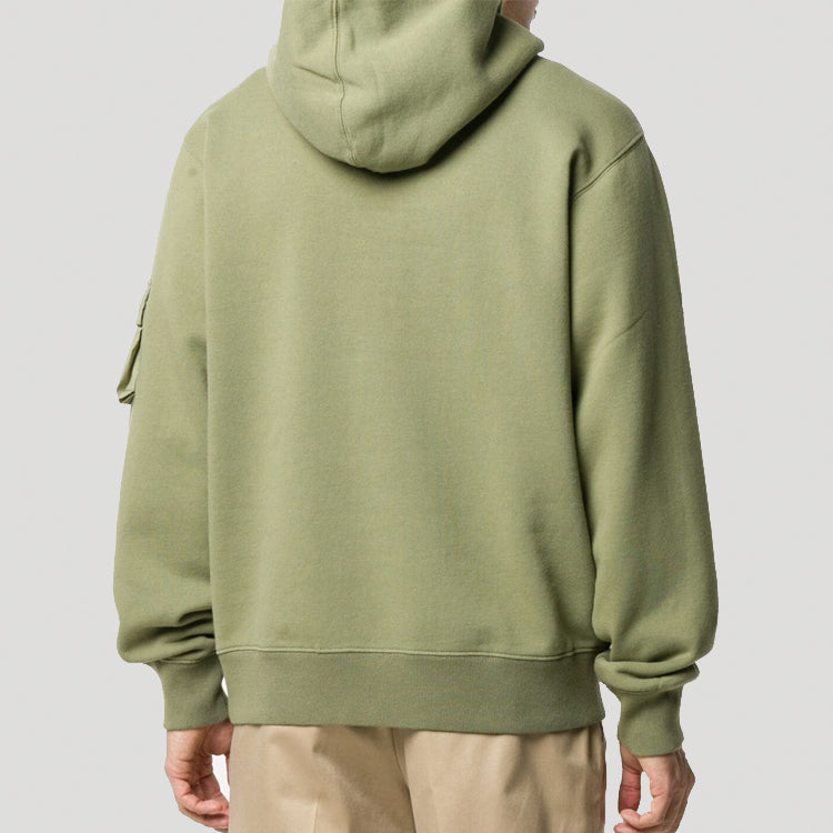 Men's Stussy Cargo Fleece Hood Multiple Pockets Khaki 218094