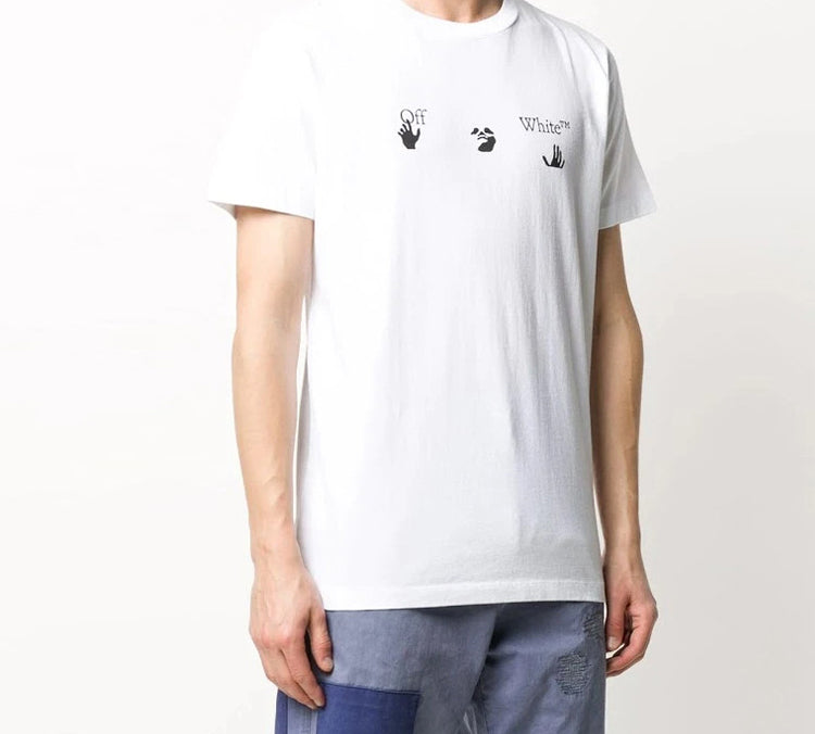 Off-White FW20 Logo Print Crew Neck Short Sleeve OMAA027E20JER0020110