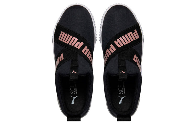 PUMA Carina Leisure Board Shoes Black/Pink/White 375966-04