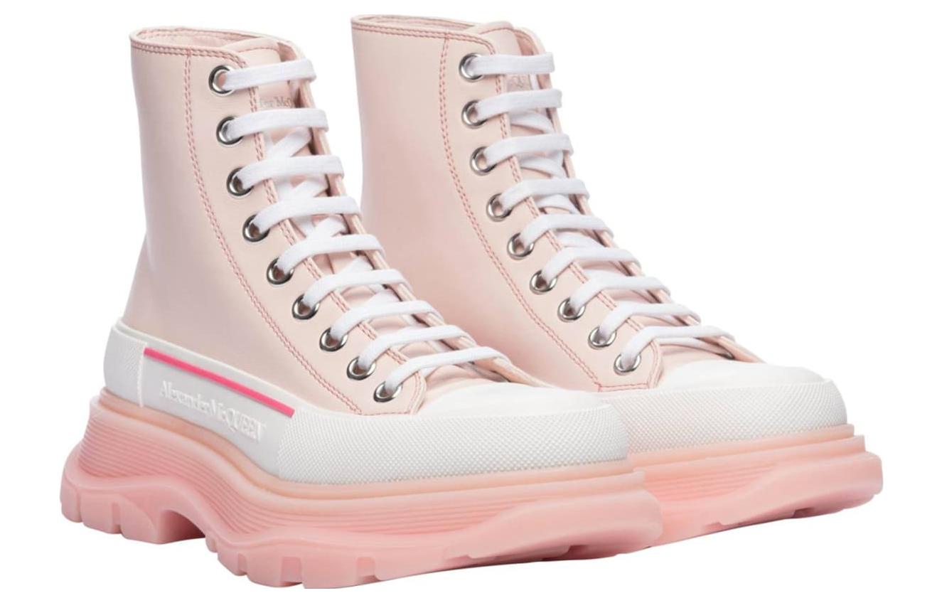 (WMNS) Alexander McQueen Tread Slick Boots 'Pink White' 702041WHZ6D6898