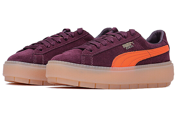(WMNS) PUMA Suede Platform Trace 'Winetasting Flame' 367057-01