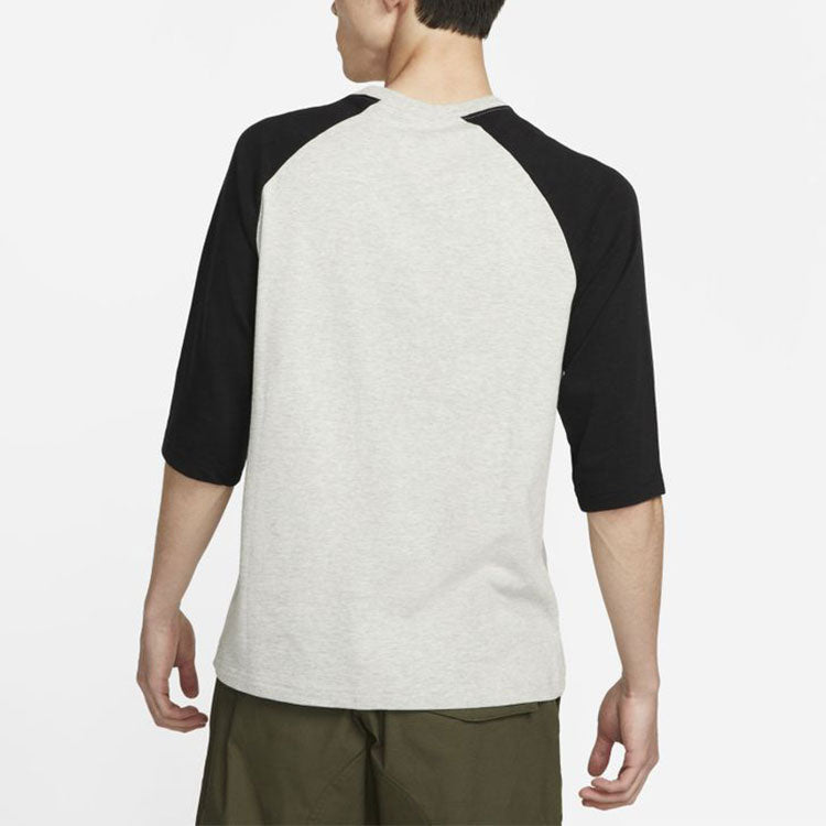 Men's Nike SB Pattern Embroidered Round Neck Half Sleeve Colorblock T-Shirt DQ6285-050