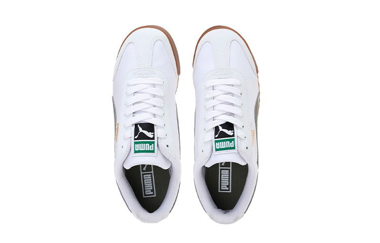 (GS) PUMA Roma Basic Low Top Running Shoes White/Green 359841-25