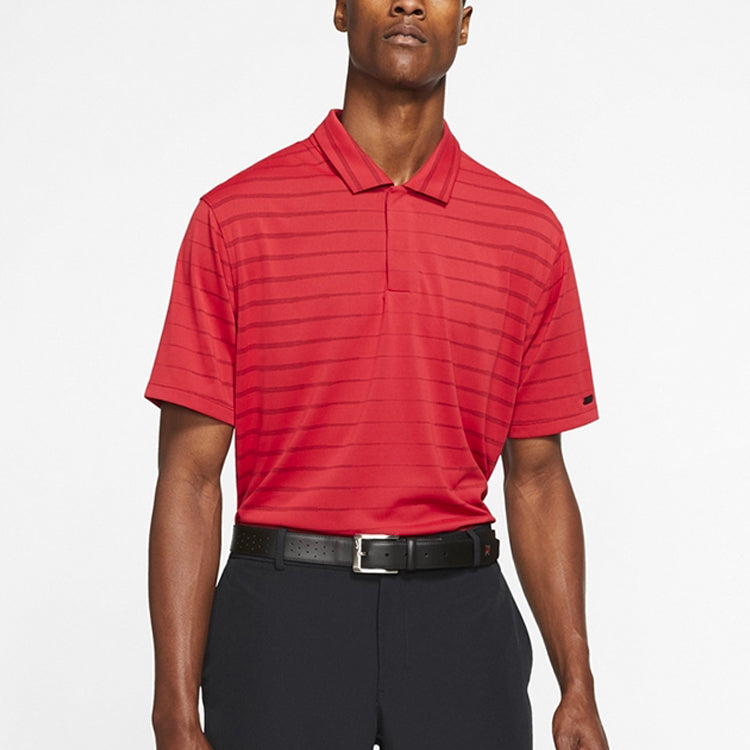 Men's Nike Dri-FIT Tiger Woods Stripe polo Red Polo Shirt BV0351-687