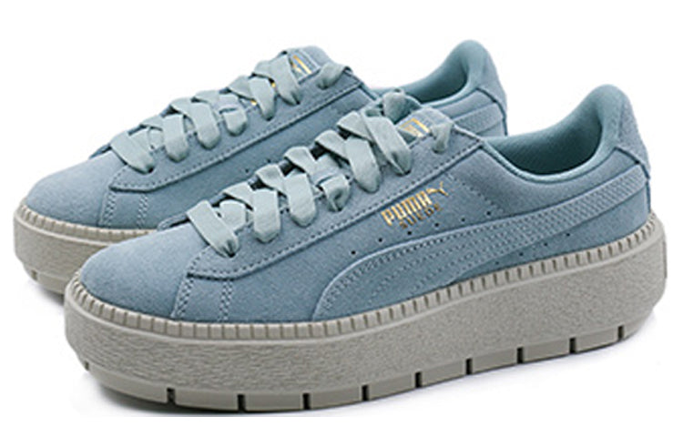 (WMNS) PUMA Suede Platform Trace 'Aquifer-Blue Flower' 365830-04